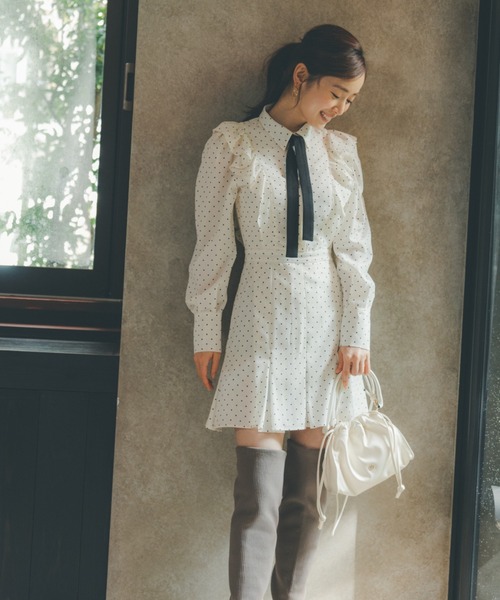 新品 タグ付き✨️SNIDEL プリントフリルミニワンピース イエロー 0 S スナイデル SNIDEL Sustainableプリントフリルミニワンピース