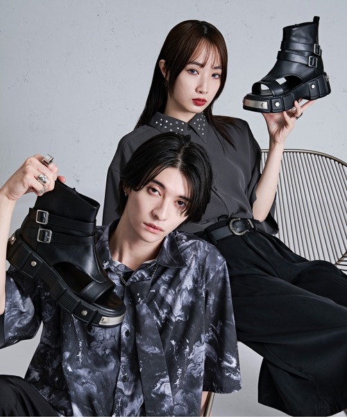 Ellno Loset メッシュブーツサンダル セール】メッシュブーツサンダル（サンダル）｜Ellno Loset