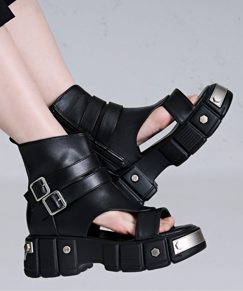 メッシュブーツサンダル（サンダル）｜Ellno Loset（エルノロゼット