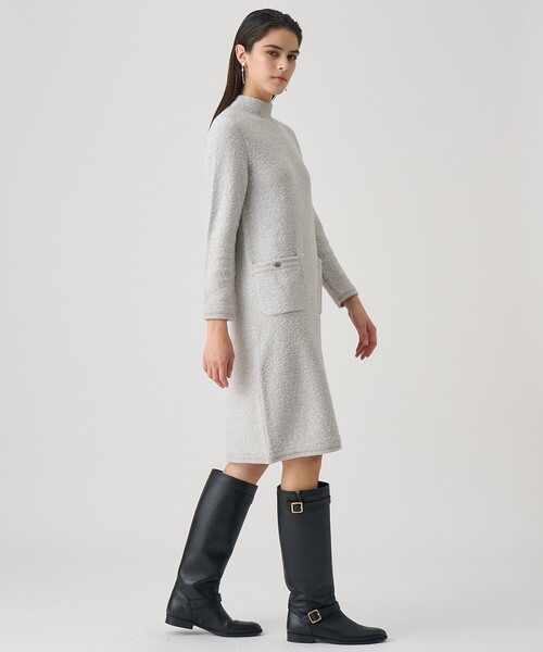 ANAYI 「ANAYI」 長袖ワンピース 36 トップグレー レディース