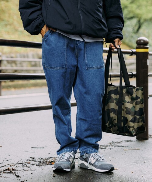 「GUNG HO」 加工デニムパンツ LARGE ダークブラック メンズ