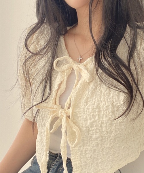 「by muni:r」 カーディガン FREE アイボリー レディース_画像3