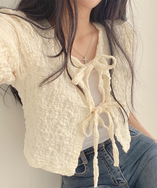 「by muni:r」 カーディガン FREE アイボリー レディース_画像8