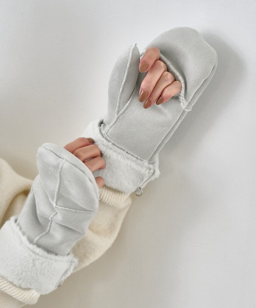 ROPE' PICNIC（ロペ ピクニック） 手袋 洗えるひも付きミトングローブ