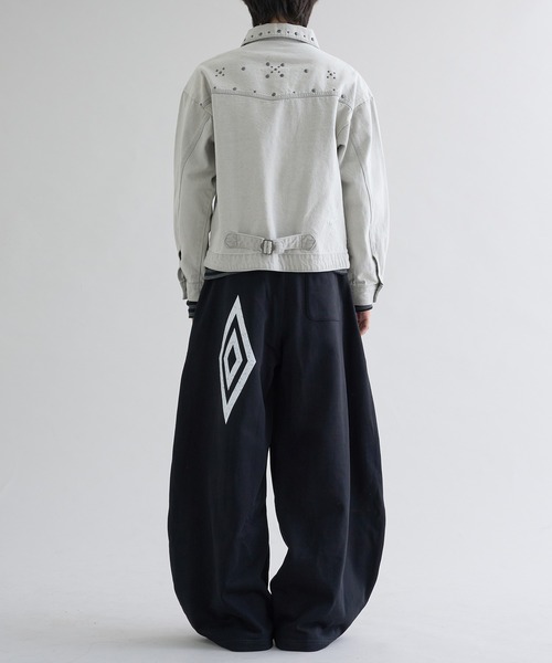 デニムジャケット gジャン Studs damage denim jacket / スタッズ