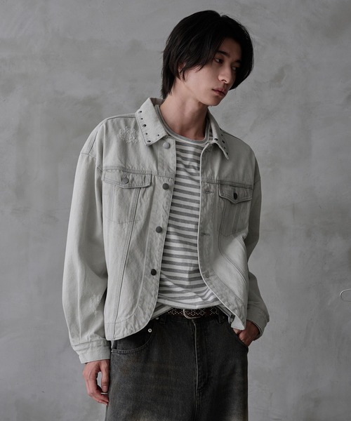SEXPOT スタッズチェーン付きブラック　ダメージジャケット phenix WINDSTOPPER® by GORE-TEX LABS CITY SIDEWINDER JACKET (BLACK)