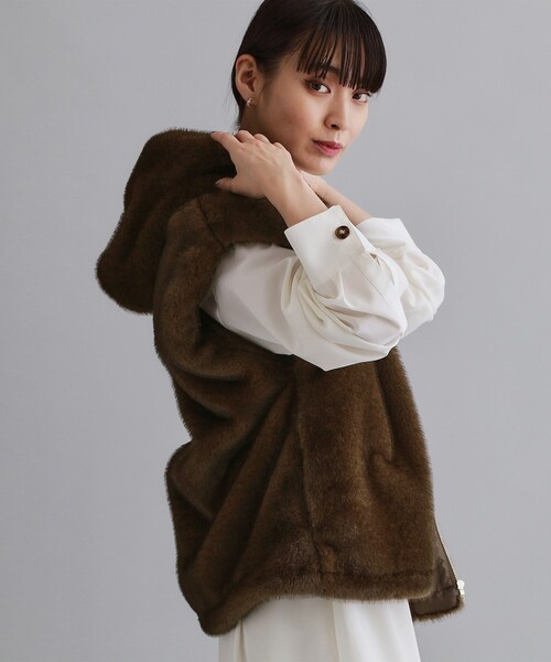 OPAQUE.CLIP（オペークドットクリップ） ベスト ジレ 「es」ミンク