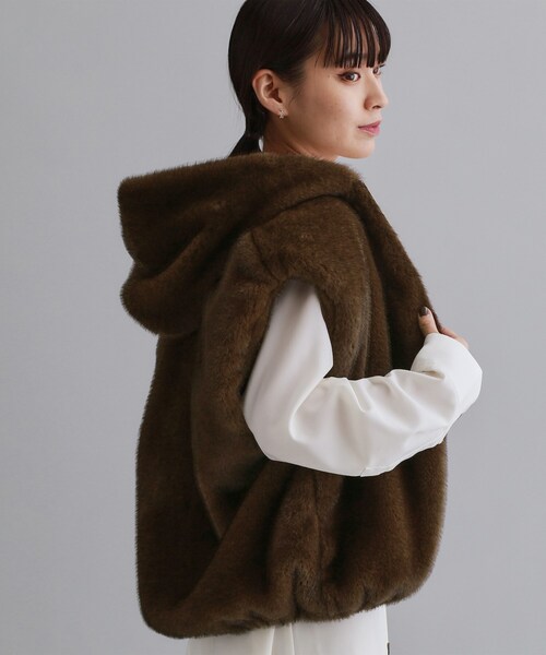 OPAQUE.CLIP（オペークドットクリップ） ベスト ジレ 「es」ミンク