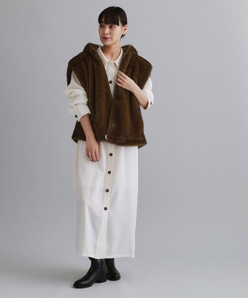OPAQUE.CLIP（オペークドットクリップ） ベスト ジレ 「es」ミンク