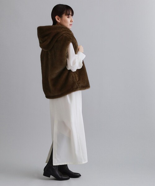 OPAQUE.CLIP（オペークドットクリップ） ベスト ジレ 「es」ミンク