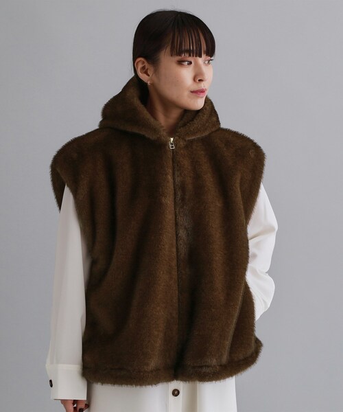 OPAQUE.CLIP（オペークドットクリップ） ベスト ジレ 「es」ミンク