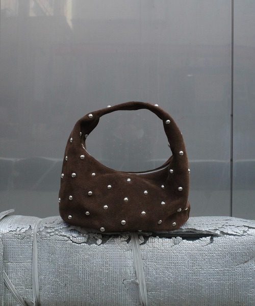 新品未使用 CLANE MOON SUEDE STUDS BAG CLANE（クラネ） ハンドバッグ MOON SUEDE STUDS BAG : ZOZOTOWN Yahoo