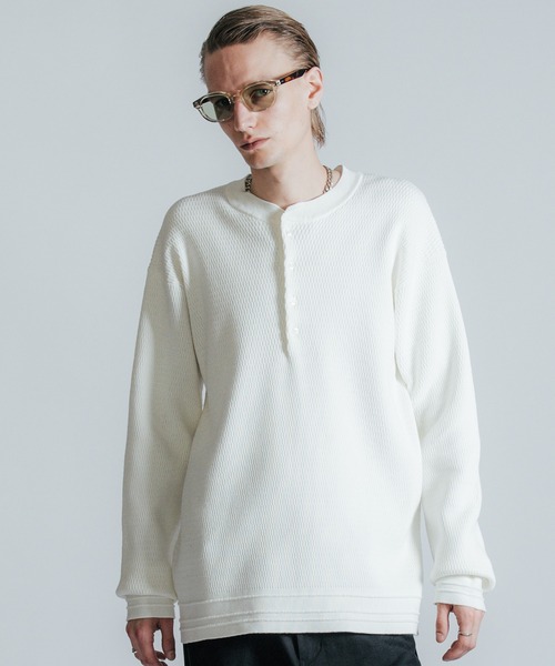 (完売) l Henry neck Thermal Knit CRIMIE（クライミー） セーター ニット HENRY NECK THERMAL LONG
