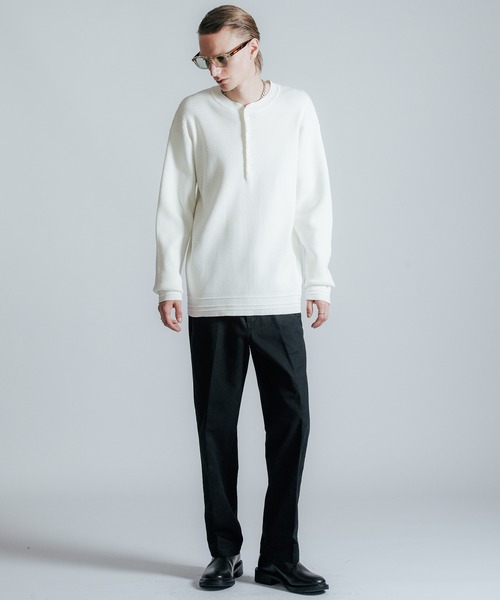セーター ニット HENRY NECK THERMAL LONG SLEEVE メンズ_12