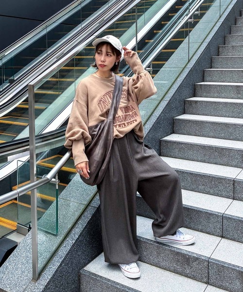 ニコアンド　nico and 可愛いゆったりデニムパンツ　匿名発送　秋 niko and - niko and ワイドデニムパンツ Lサイズ ワイド