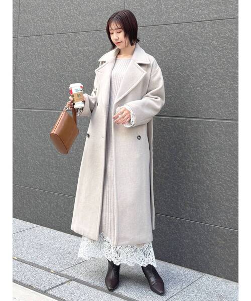 LAGUNAMOON（ラグナムーン） ワンピース レースドッキングリブニット