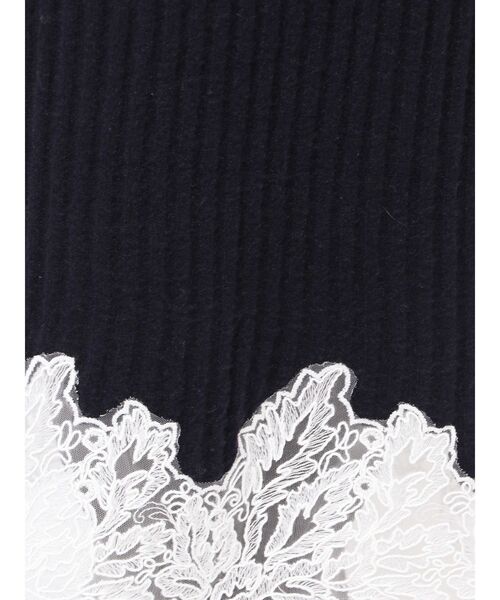 LAGUNAMOON（ラグナムーン） ワンピース レースドッキングリブニット