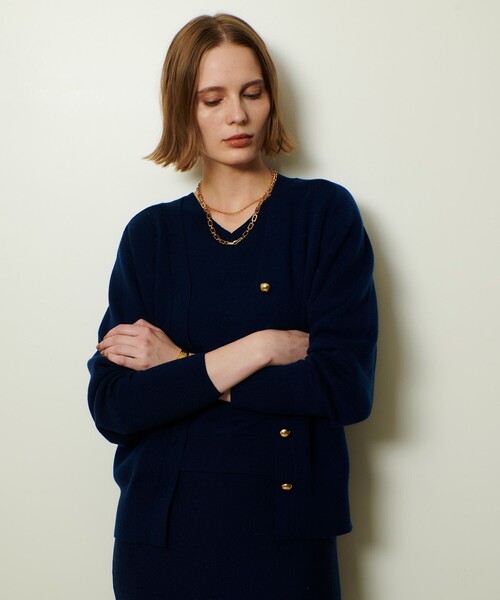 allureville（アルアバイル） カーディガン ウールスムース