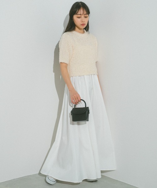 「VANNIE U」 半袖カットソー FREE アイボリー レディース_画像2