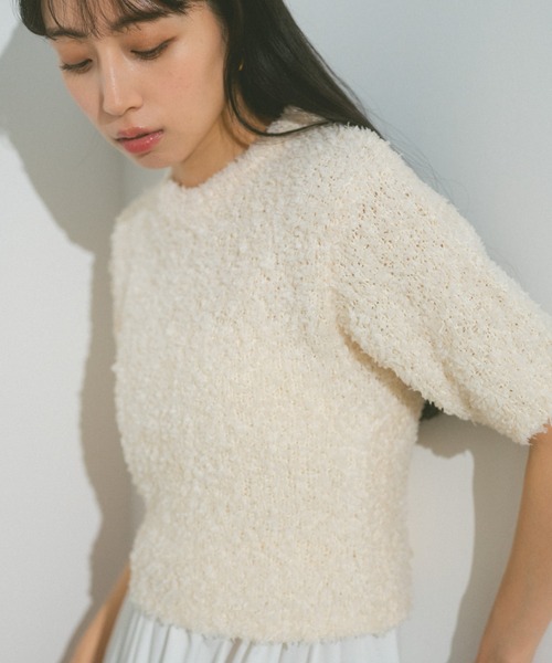 「VANNIE U」 半袖カットソー FREE アイボリー レディース_画像3