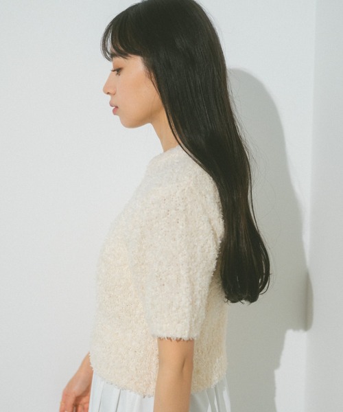 「VANNIE U」 半袖カットソー FREE アイボリー レディース_画像6