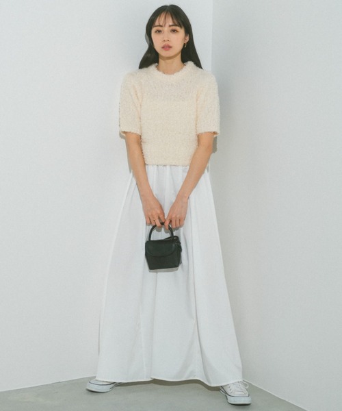 「VANNIE U」 半袖カットソー FREE アイボリー レディース_画像8