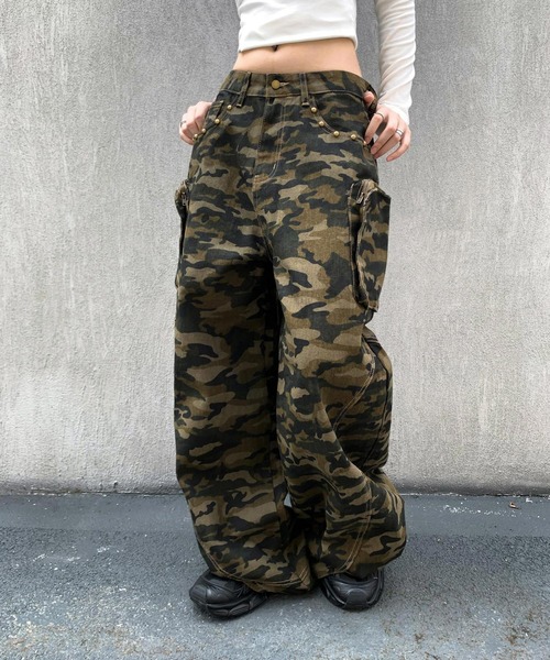 VEILA パンツ カモフラージュカーゴパンツ レディース : ZOZOTOWN