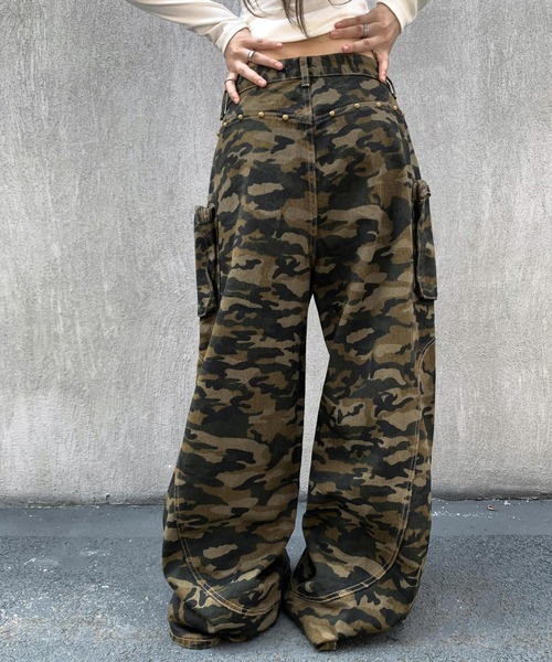 VEILA パンツ カモフラージュカーゴパンツ レディース : ZOZOTOWN