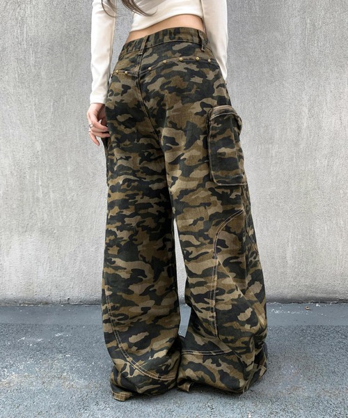 VEILA パンツ カモフラージュカーゴパンツ レディース : ZOZOTOWN