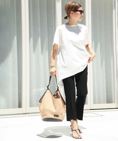 「CELERI」 半袖カットソー - ホワイト レディース_画像4