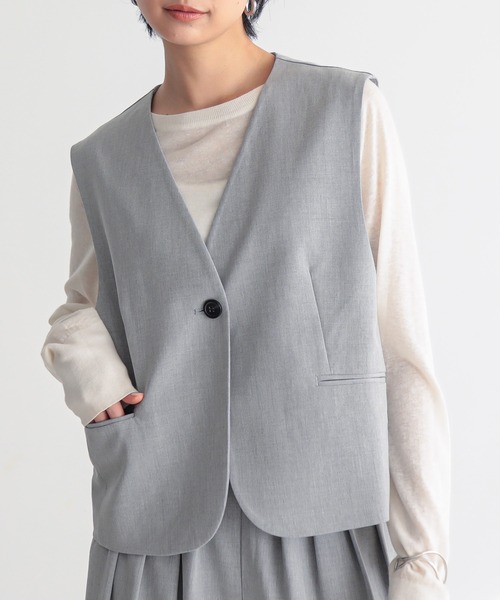 for/c（フォーシー） ベスト ジレ 「セットアップ対応」きれいめはっ水