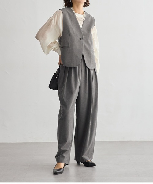 for/c（フォーシー） ベスト ジレ 「セットアップ対応」きれいめはっ水