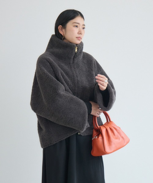 美品ＷＬＧ リバーシブルボアＭＡ−１nano universe ブラック コート アウター リバーシブルMA-1裏ボアブルゾン レディース