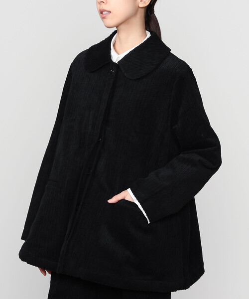 Bshop コート アウター eunoia | 中綿コーデュロイ 丸襟ジャケット