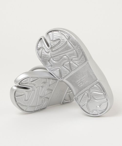 「PAES」 フラットサンダル 37 シルバー レディース_画像3