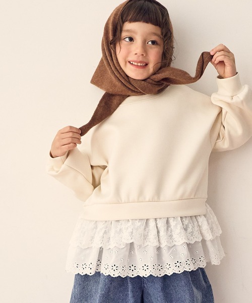 Piet トレーナー 裾フリル スウェットプルオーバー キッズ 子供服