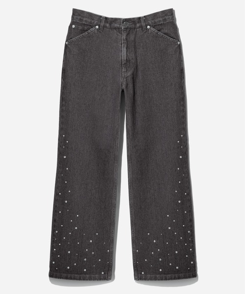 【完売品】　ハレ　HARE デニム　パンツ 中古 ハレ HARE デニム ワイドパンツ ロング ジッパーフライ