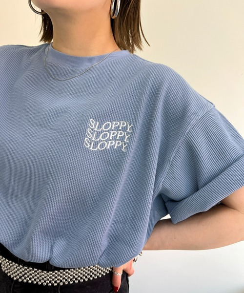 「WHO'S WHO gallery」 「sloppy」半袖Tシャツ FREE チャコールグレー レディース_画像8