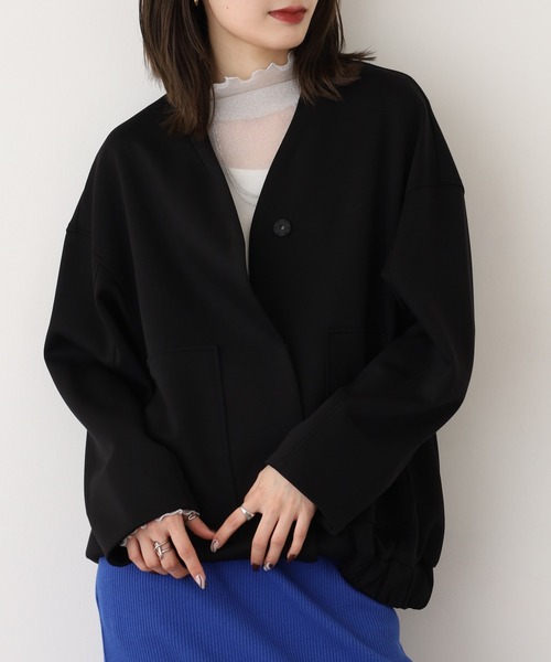 ZERO3×STARDOM 楽天市場】HTML 【美品】マドリガル　ゆで卵の白身のような　アウター　エッグジャケット　黒 舞華 メンズ ジャケット コラボ ジャケット・アウター