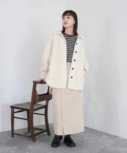 「GEVACO」 ジャケット 38 アイボリー レディース_画像3