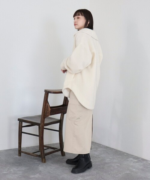 「GEVACO」 ジャケット 38 アイボリー レディース_画像4