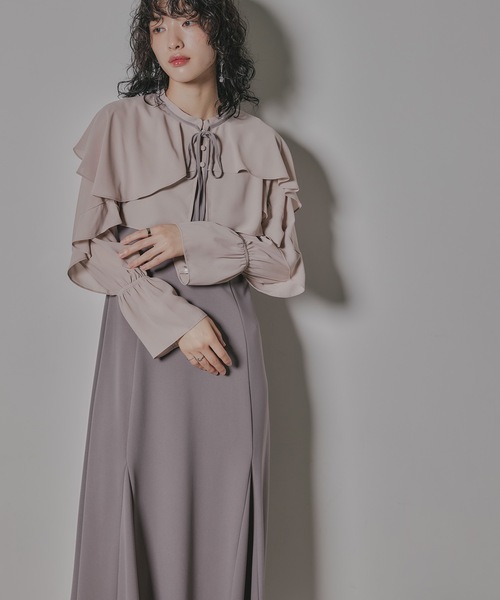 「niana」 ノースリーブワンピース M ブラック レディースの画像