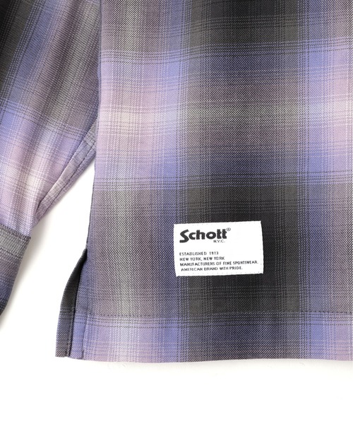 Schott N.Y.C(ショット) シャツ Schott/ショット/OMBRE CHECK SHIRT Schott N.Y.C(ショット) シャツ Schott/ショット/OMBRE CHECK SHIRT