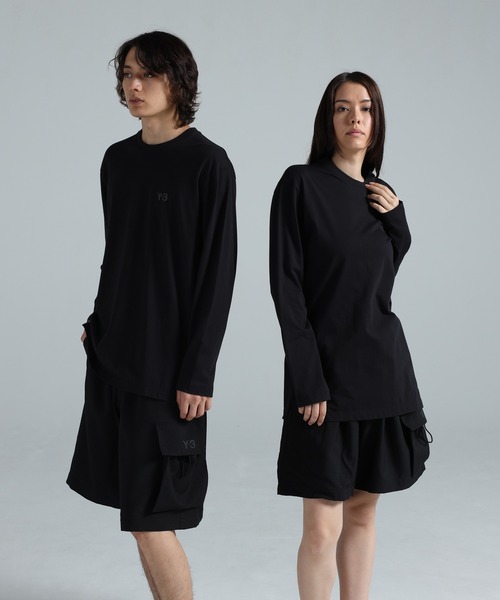 Y-3 tシャツ LOGO LONG SLEEVE TEE メンズ レディース : ZOZOTOWN