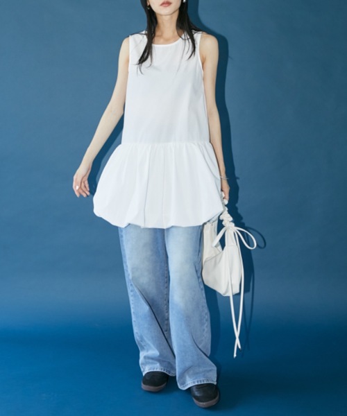 「DRWCYS」 ノースリーブワンピース FREE ホワイト レディース_画像2