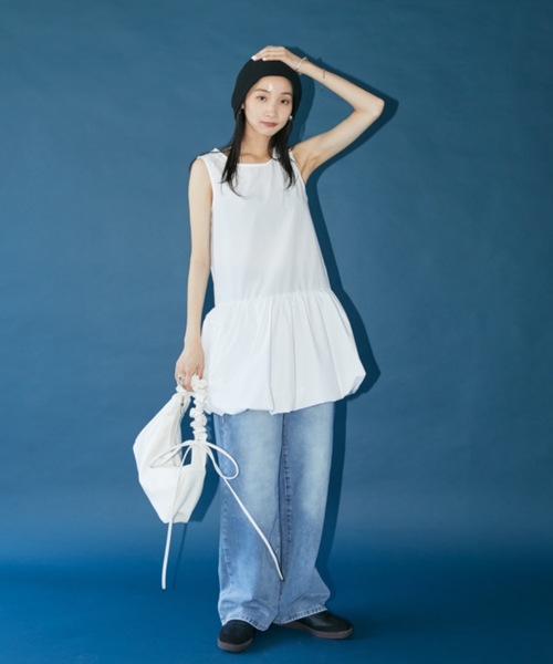 「DRWCYS」 ノースリーブワンピース FREE ホワイト レディース_画像3