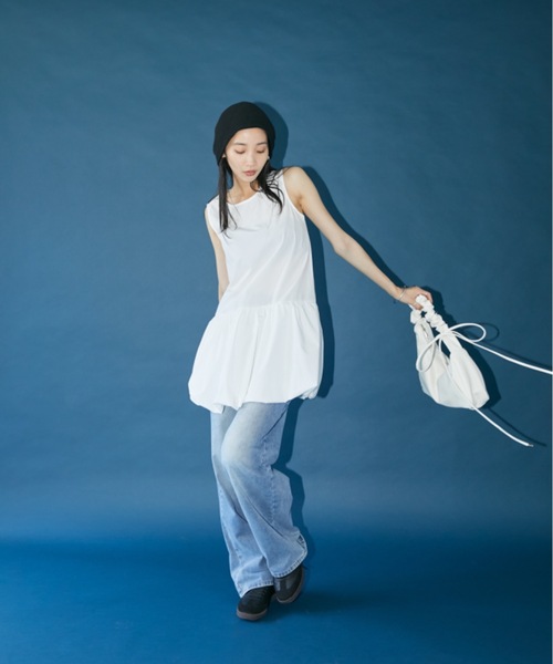 「DRWCYS」 ノースリーブワンピース FREE ホワイト レディース_画像5