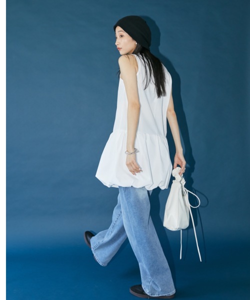 「DRWCYS」 ノースリーブワンピース FREE ホワイト レディース_画像7