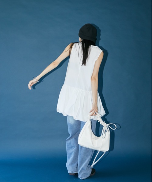 「DRWCYS」 ノースリーブワンピース FREE ホワイト レディース_画像8