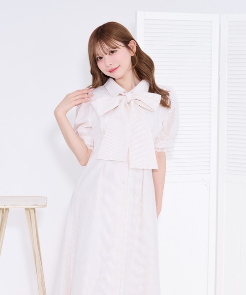 「apres jour」 半袖ワンピース X-LARGE ベージュ レディース_画像3